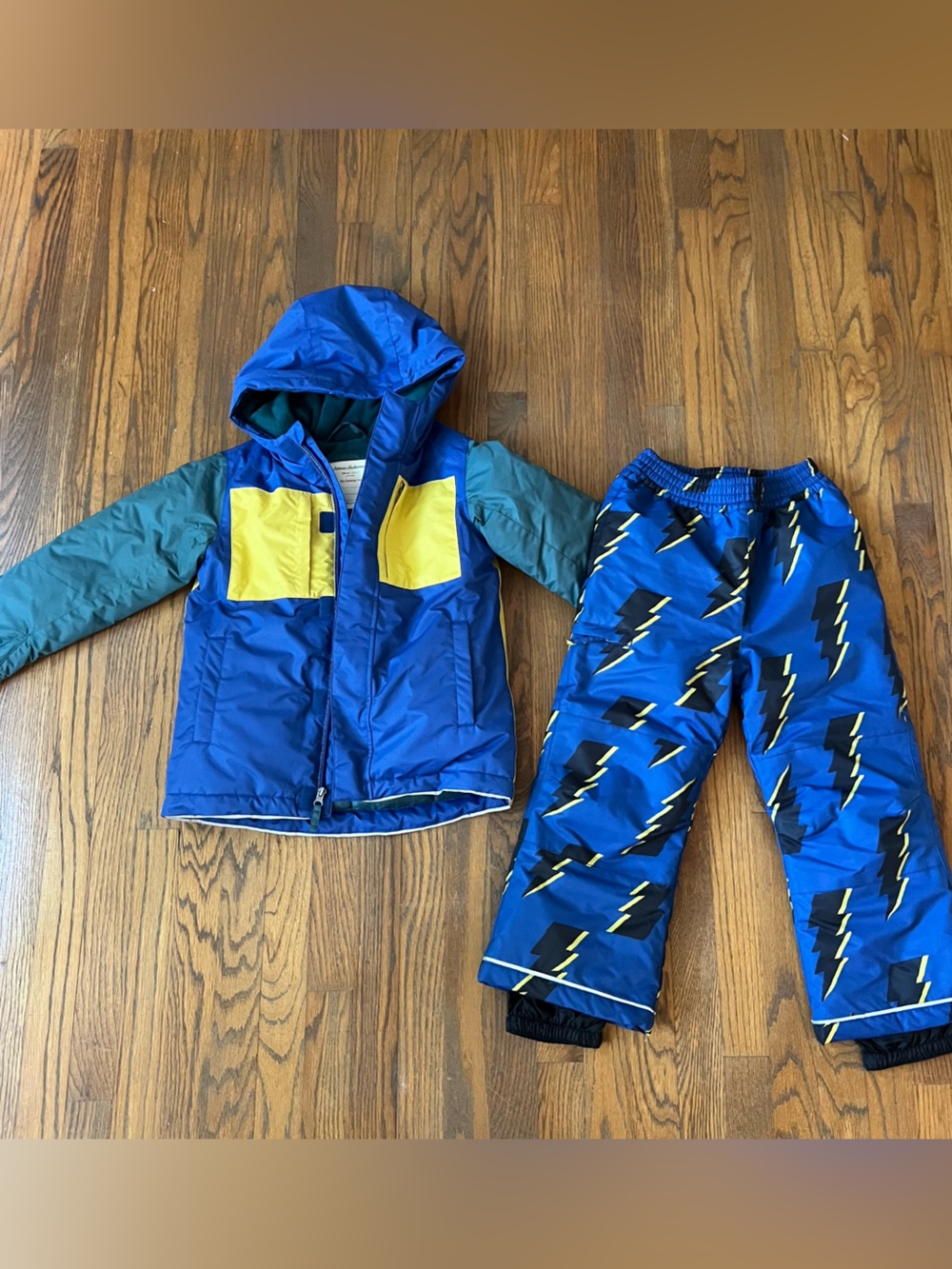 Hanna Andersson Snowsuit pants Snow Jacket coat Set size 6-7 120 EUC boys